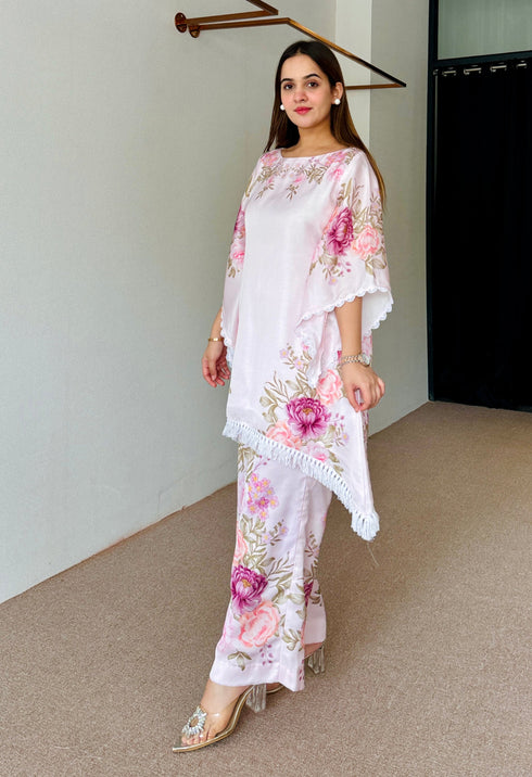 Pink Festive Kaftaan Set